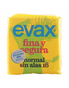 Normal sanitary pads without wings Fina & Segura Evax (16 uds)