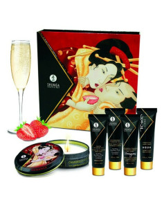 Geisha zestaw do masażu musujące wino truskawkowe Shunga SH8208
