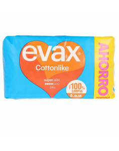 Super Sanitary Pads with Wings Evax Cottonlike (24 uds)