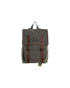 Casual Backpack DKD Home Decor Canvas Bicycle Grey Brown (33 x