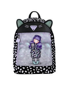 Casual Backpack Gorjuss Smitten kitten Black White (25,5 x 31 x