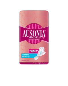 Normal Sanitary Pads with Wings Ausonia Plus Ultrafine 16 Units
