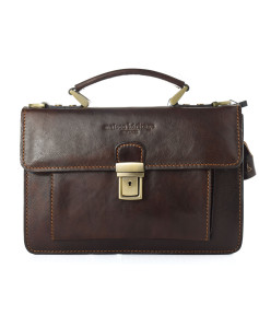 Women's Handbag Maison Heritage EDMOND-MARRON-FONCE Brown 26 x