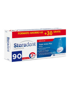 Cleaning Tablets for Dentures Steradent Triple Acción 90Units