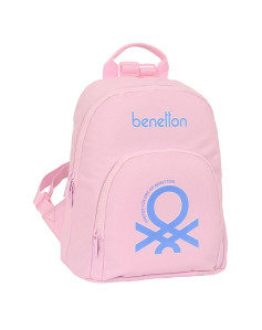 Casual Backpack Benetton Pink Pink 13 L