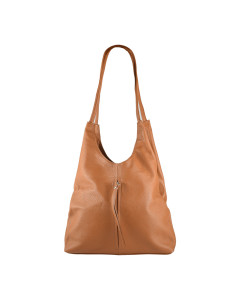 Damen Handtasche Isabella Rhea SS22-IR-1523-COGNAC Braun 45 x