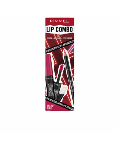 Set de Maquillage Rimmel London Lip Combo 3 Pièces Trendy Pink