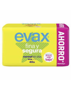 Normal sanitary pads without wings Evax Segura 40 Units