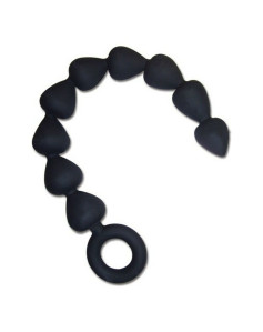 Black Silicone Anal Beads Sportsheets SS10074