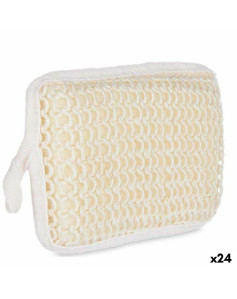 Body Sponge White Beige 11 x 16,5 x 3 cm (24 Units)