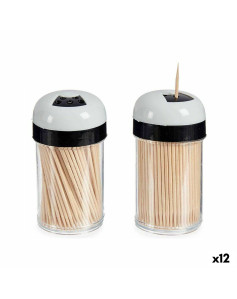 Toothpick holder Plastic 4 x 4 x 8 cm Set (12 Units)