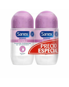 Roll-On Deodorant Sanex Invisible 2 x 50 ml