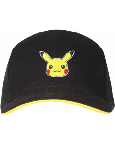 Casquette Unisex Pokémon Pikachu Badge 58 cm Noir Taille unique