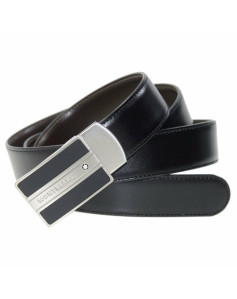 Belt Montblanc 38156 Black Silver Leather