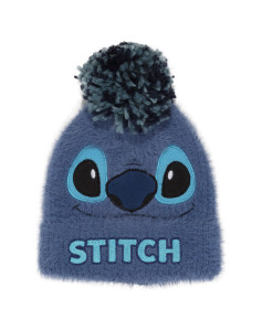 Hat Stitch Fluffy Pom Beanie