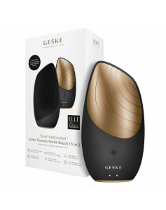 Cleansing Facial Brush Geske SmartAppGuided Black 6 in 1
