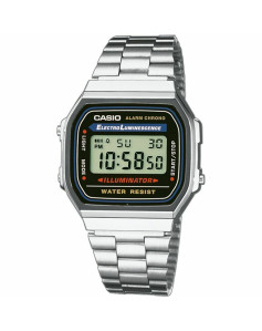Unisex Watch Casio A168WA-1YES Black Silver