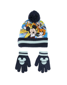 Mütze und Handschuhe Mickey Mouse 2 Stücke Dunkelblau